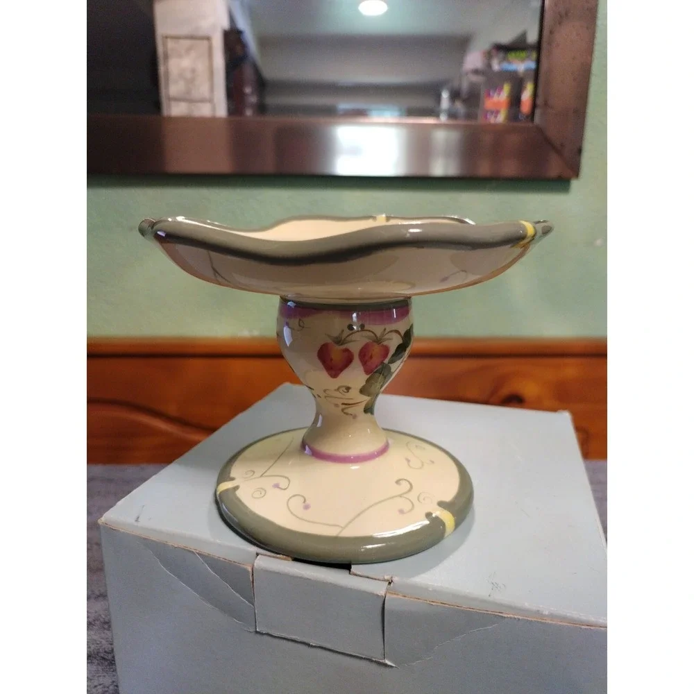 PartyLite‎ Garden Lites Taper Ball Candle Holder Ceramic P8094 Home Decor